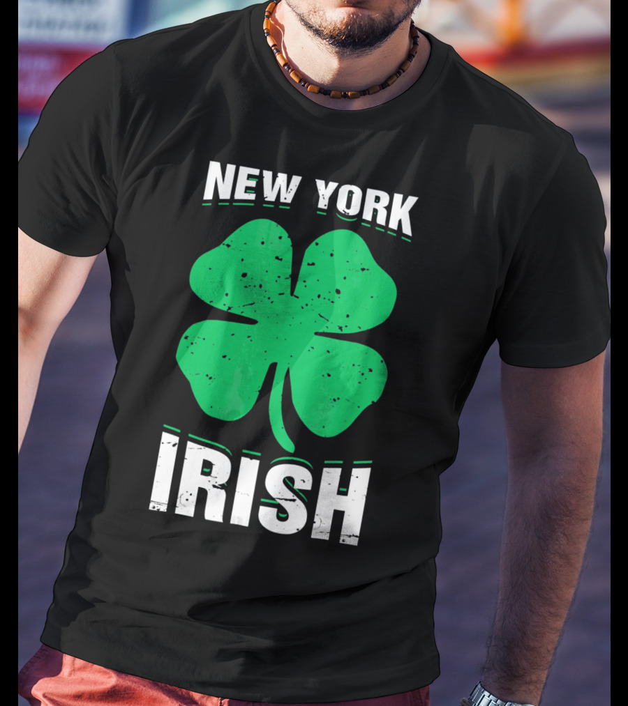 New York Irish Shamrock St Patricks Day T-Shirt