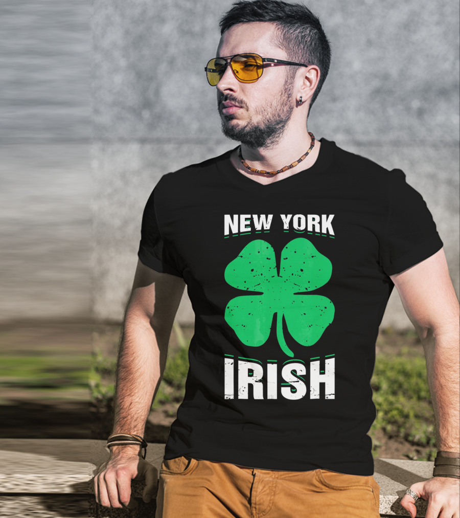 New York Irish Shamrock St Patricks Day T-Shirt