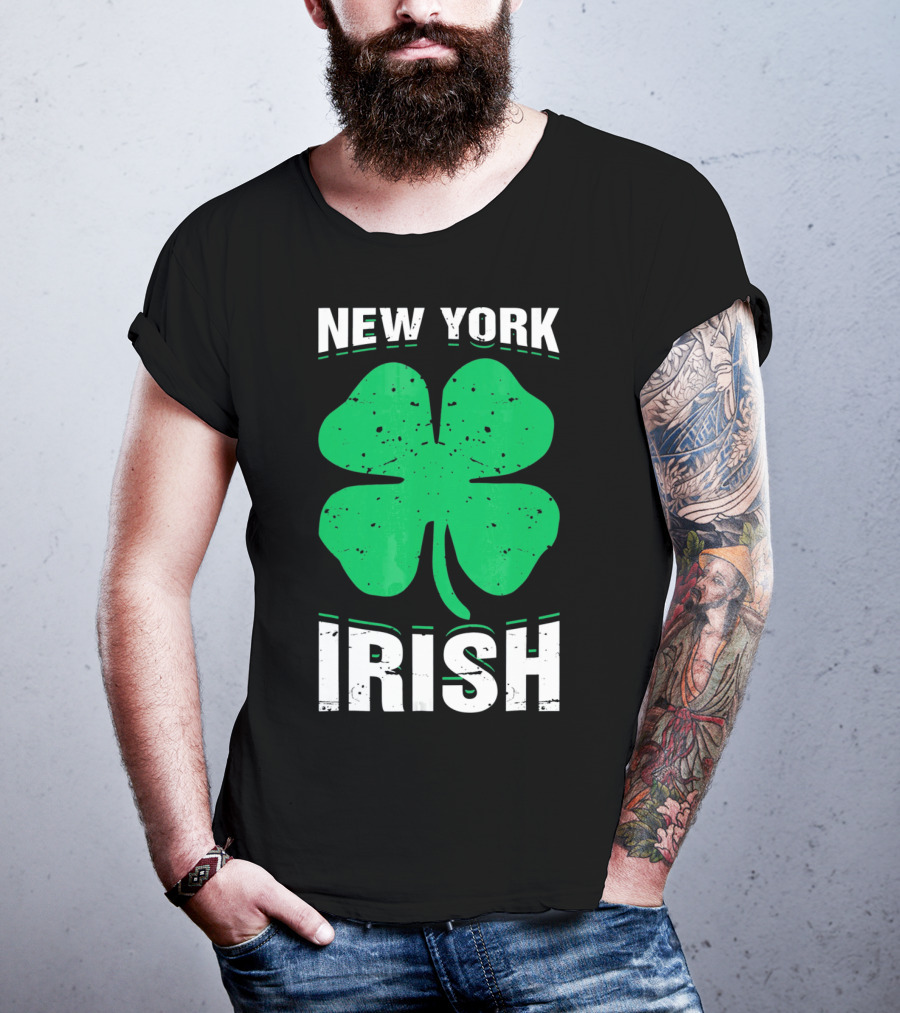 New York Irish Shamrock St Patricks Day T-Shirt