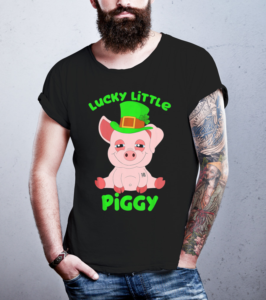 Lucky Little Piggy St Patricks Day For Pig Lover Luck T-Shirt