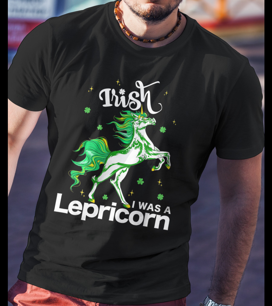 Irish I Was A Lepricorn Unicorn St Patrick's Day Fantasy T-Shirt