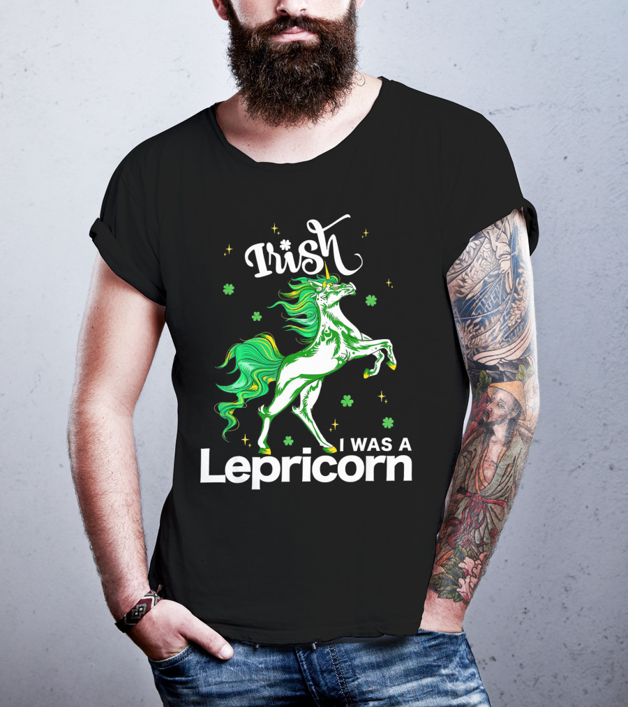 Irish I Was A Lepricorn Unicorn St Patrick's Day Fantasy T-Shirt