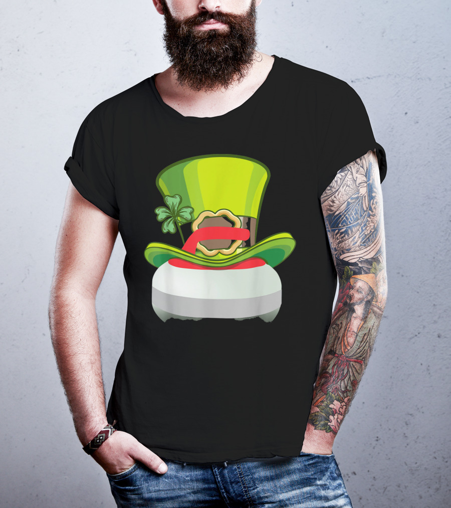 Leprechaun Curling Irish Hat Shamrock T-Shirt