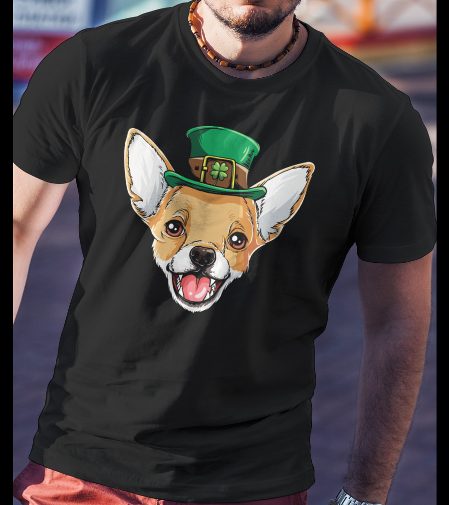 Chihuahua Leprechaun Hat Shamrock T-Shirt