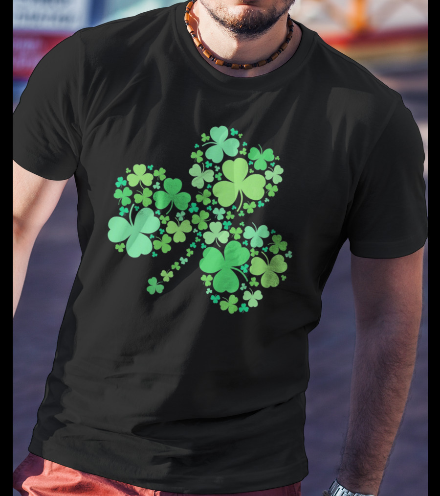 Shamrocks Clover Design St. Patricks Day T-Shirt