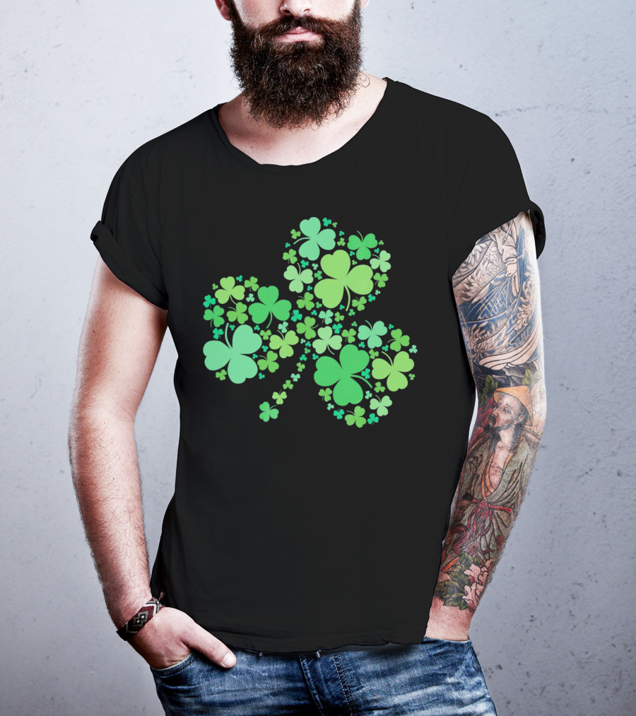 Shamrocks Clover Design St. Patricks Day T-Shirt