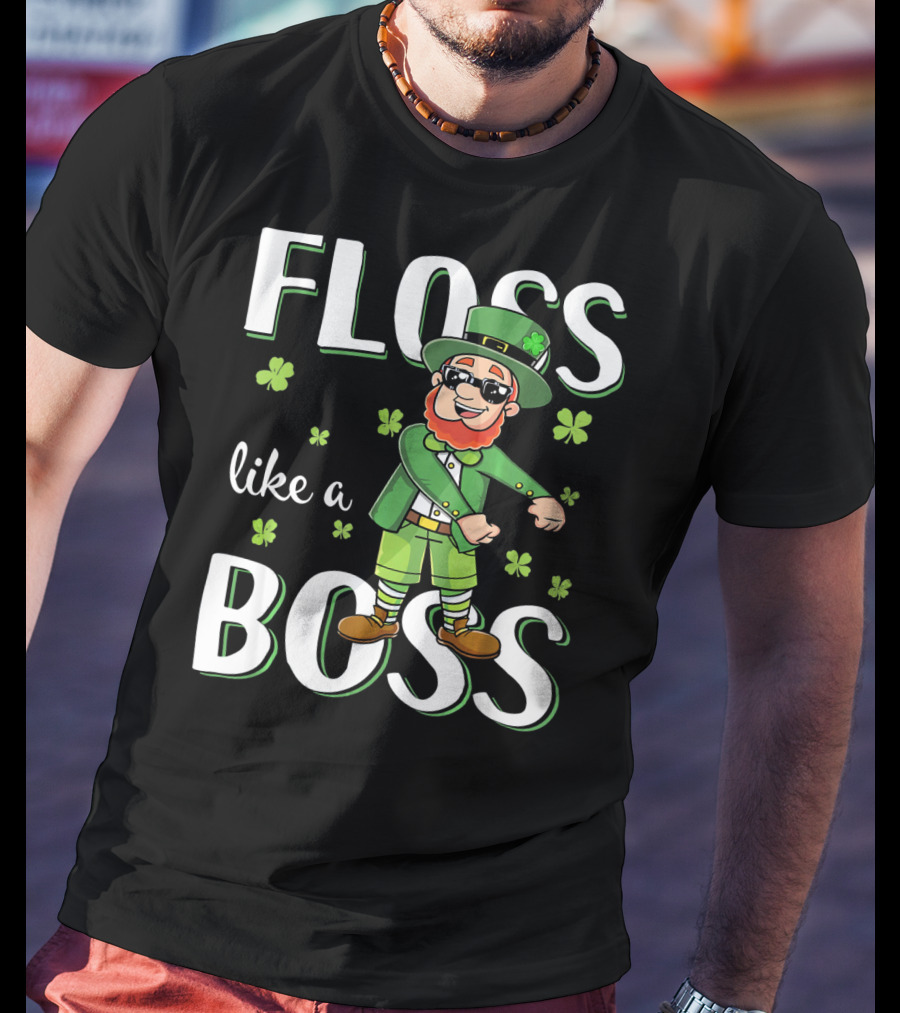 Floss Like A Boss Flossing Leprechaun T-Shirt