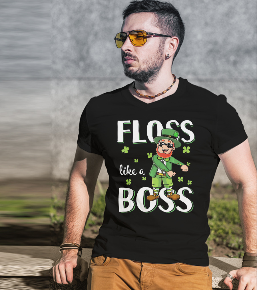 Floss Like A Boss Flossing Leprechaun T-Shirt