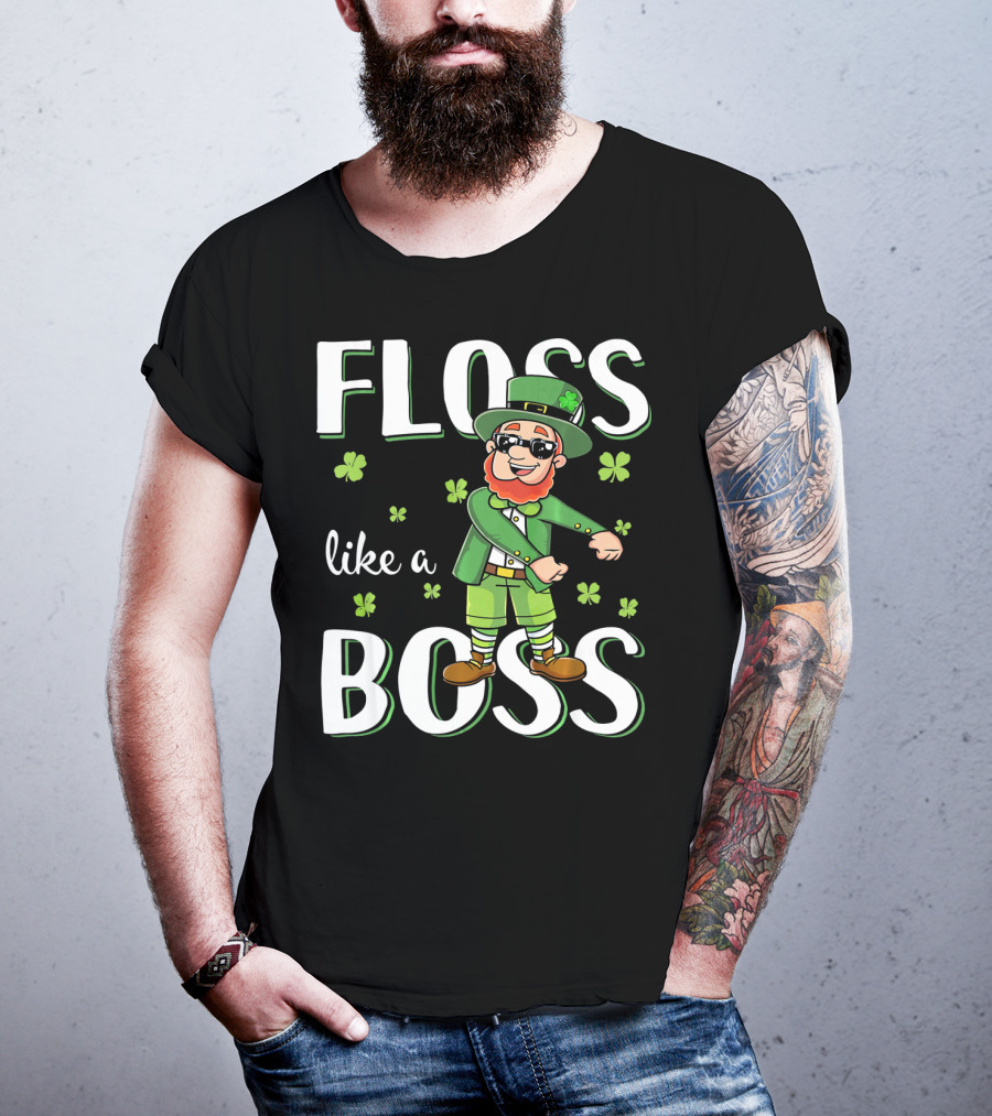 Floss Like A Boss Flossing Leprechaun T-Shirt