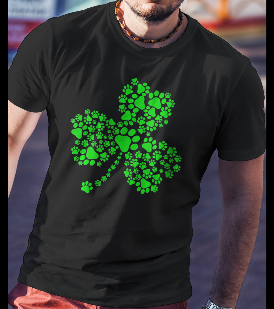 Clover Paw Dog Shamrock T-Shirt