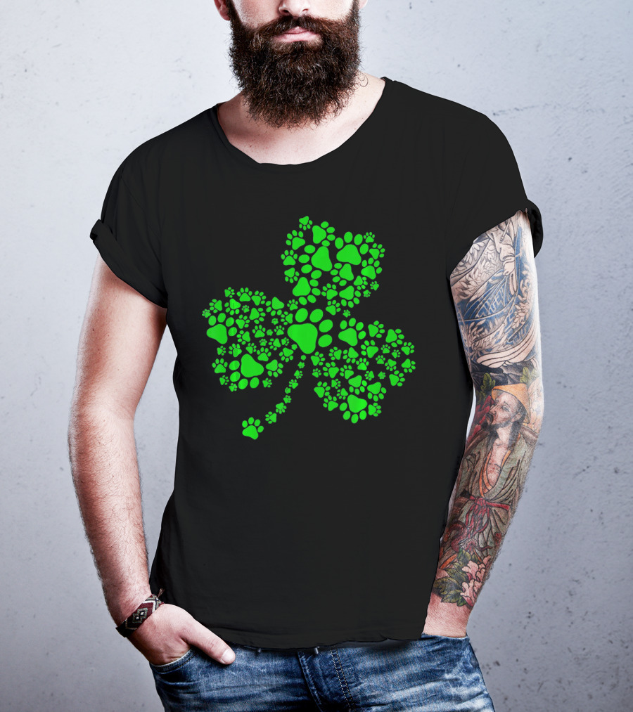 Clover Paw Dog Shamrock T-Shirt