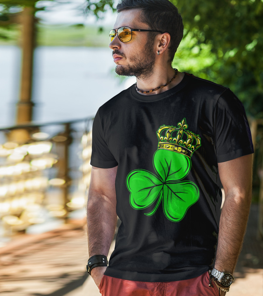 St Patricks Day Shamrock Irish Crown T-Shirt