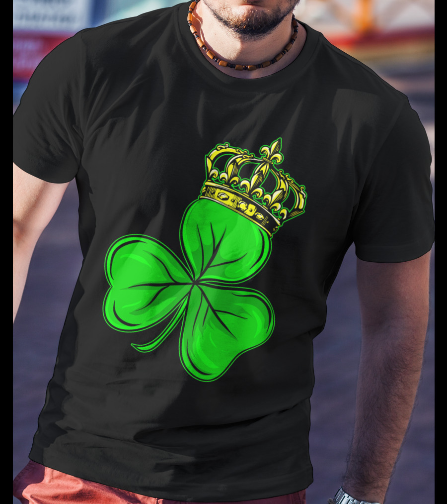 St Patricks Day Shamrock Irish Crown T-Shirt