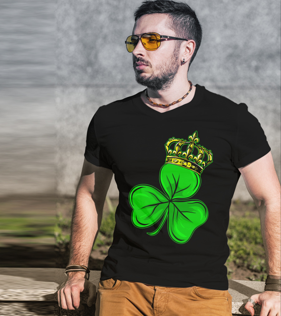 St Patricks Day Shamrock Irish Crown T-Shirt