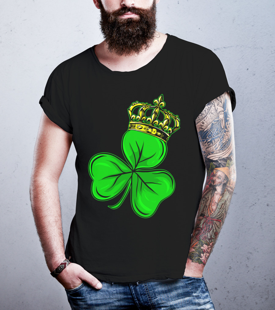St Patricks Day Shamrock Irish Crown T-Shirt