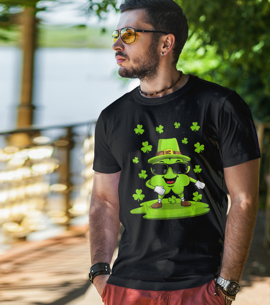 Floss Dance Shamrock Sunglasses St. Patrick's Day T-Shirt