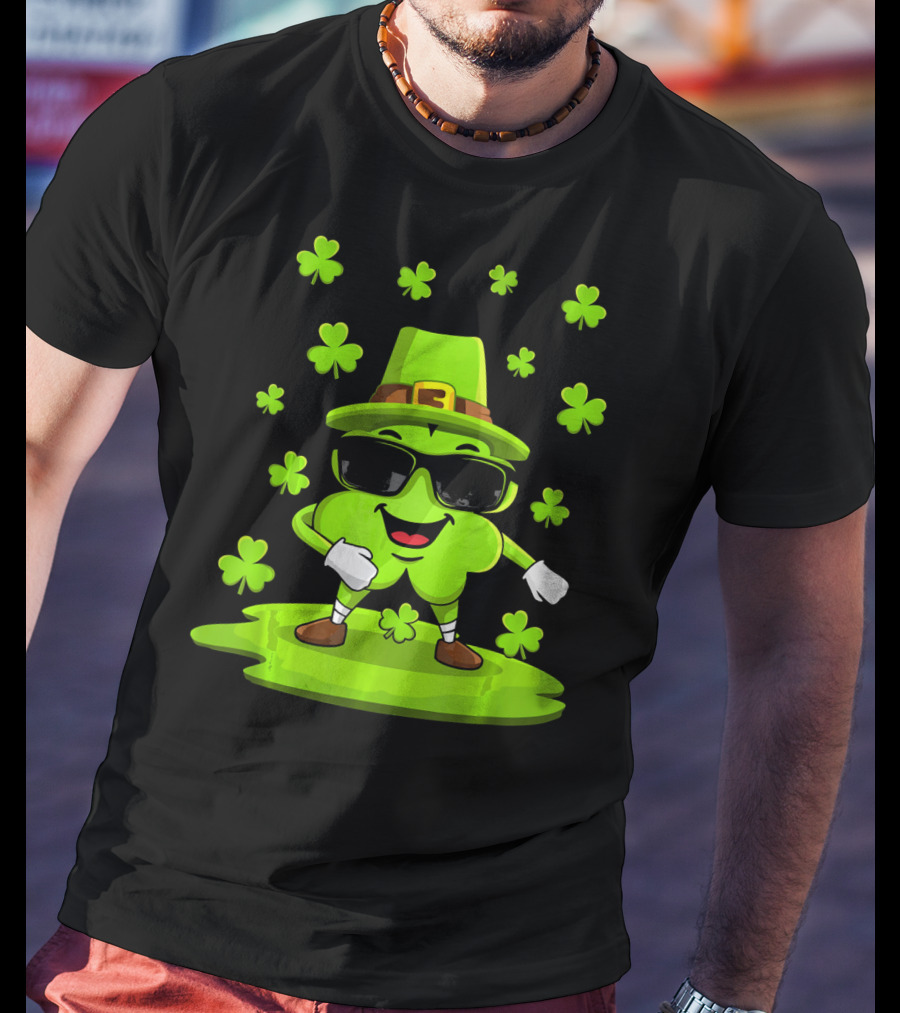 Floss Dance Shamrock Sunglasses St. Patrick's Day T-Shirt