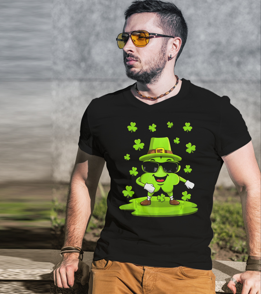 Floss Dance Shamrock Sunglasses St. Patrick's Day T-Shirt