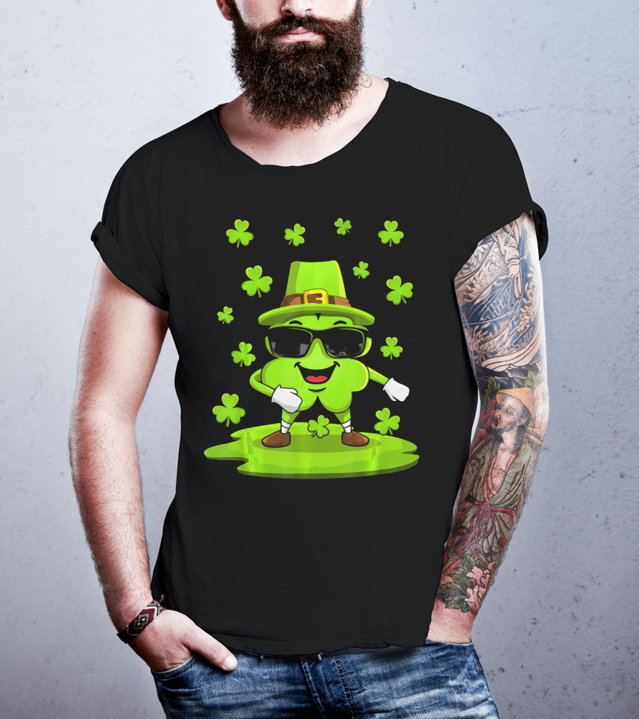 Floss Dance Shamrock Sunglasses St. Patrick's Day T-Shirt