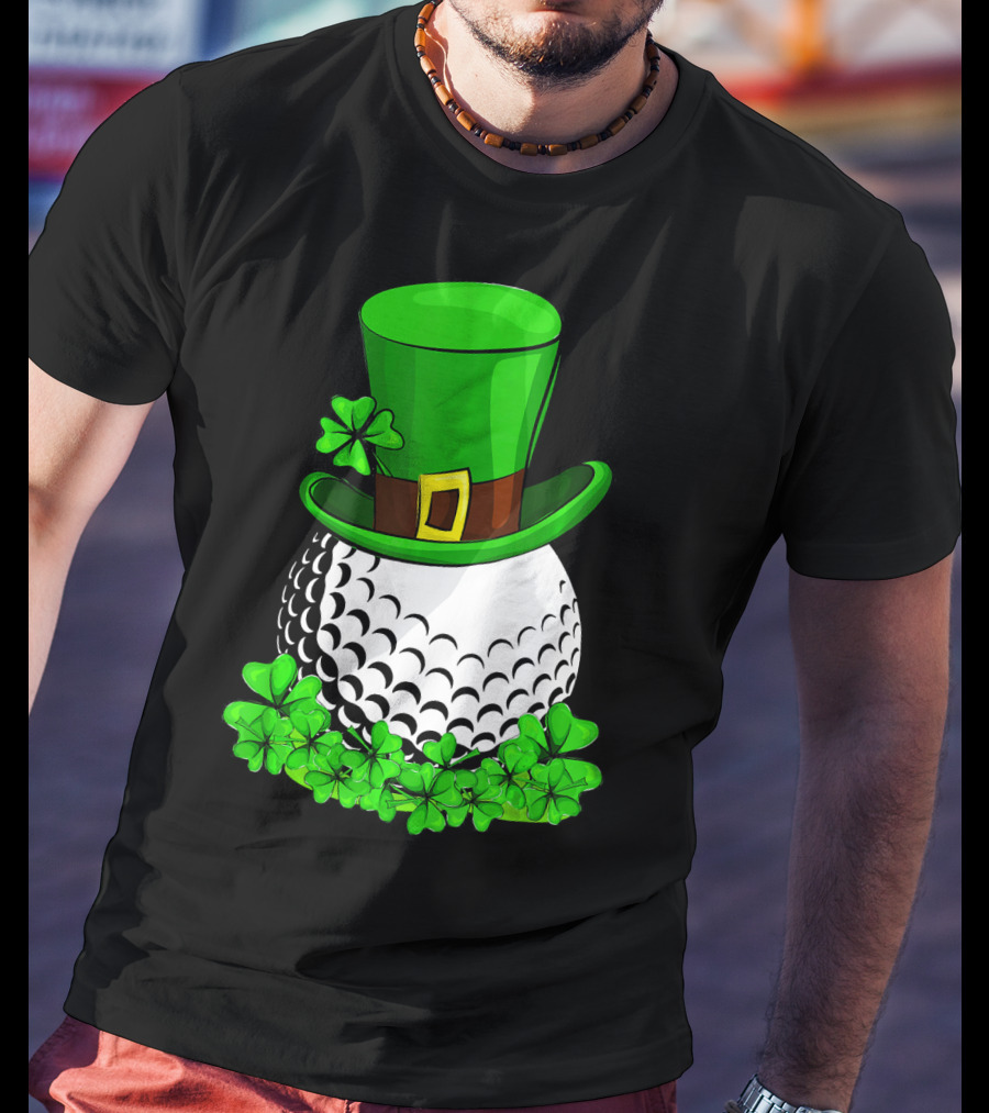 Leprechaun Hat Shamrock Golf St Patricks T-Shirt