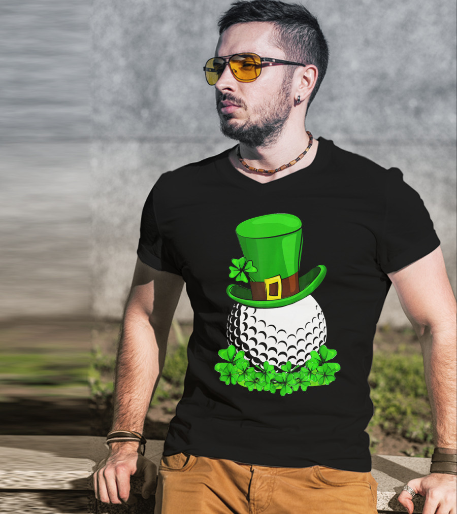 Leprechaun Hat Shamrock Golf St Patricks T-Shirt