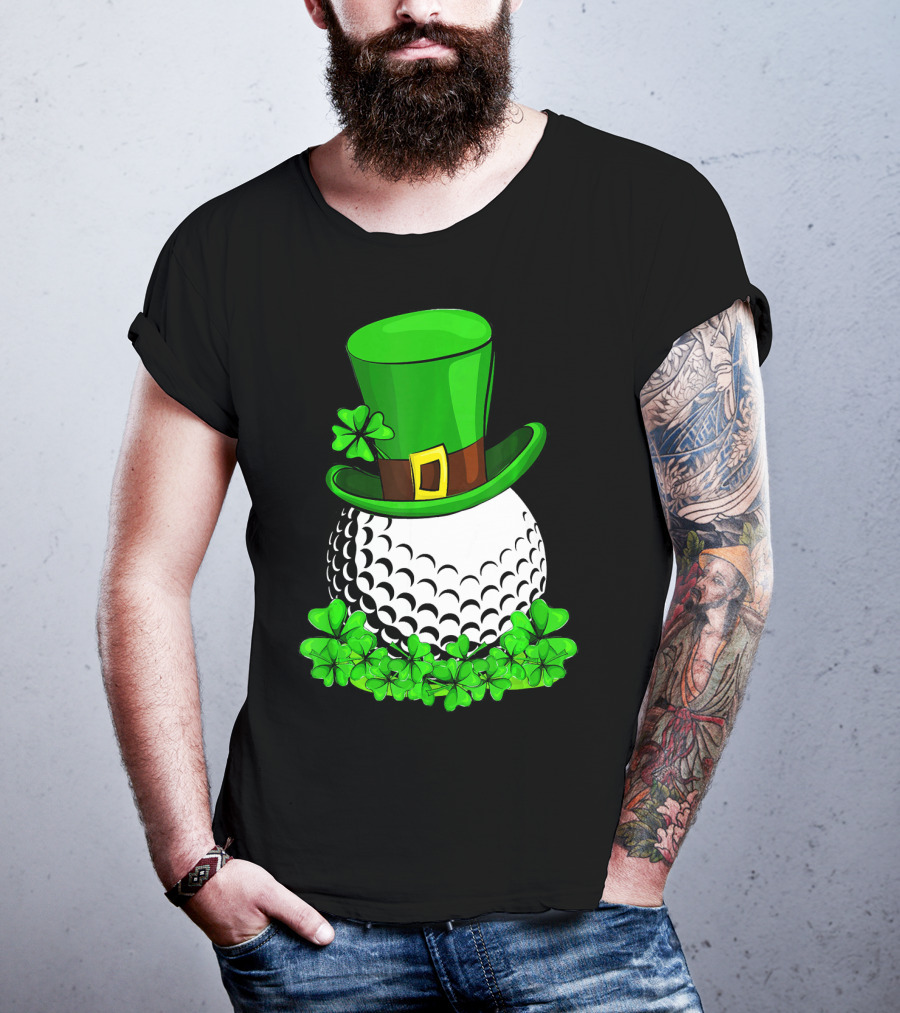 Leprechaun Hat Shamrock Golf St Patricks T-Shirt