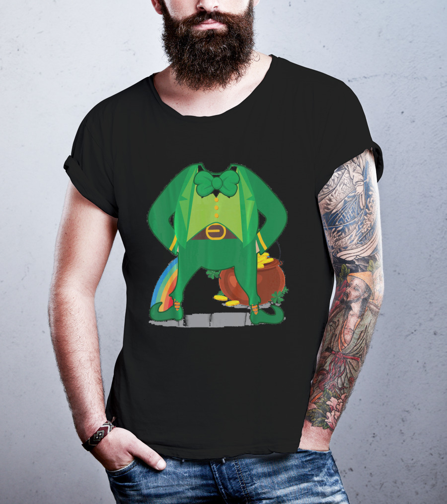 Leprechaun Costume Funny Paddy's Pot Of Gold Rainbow T-Shirt