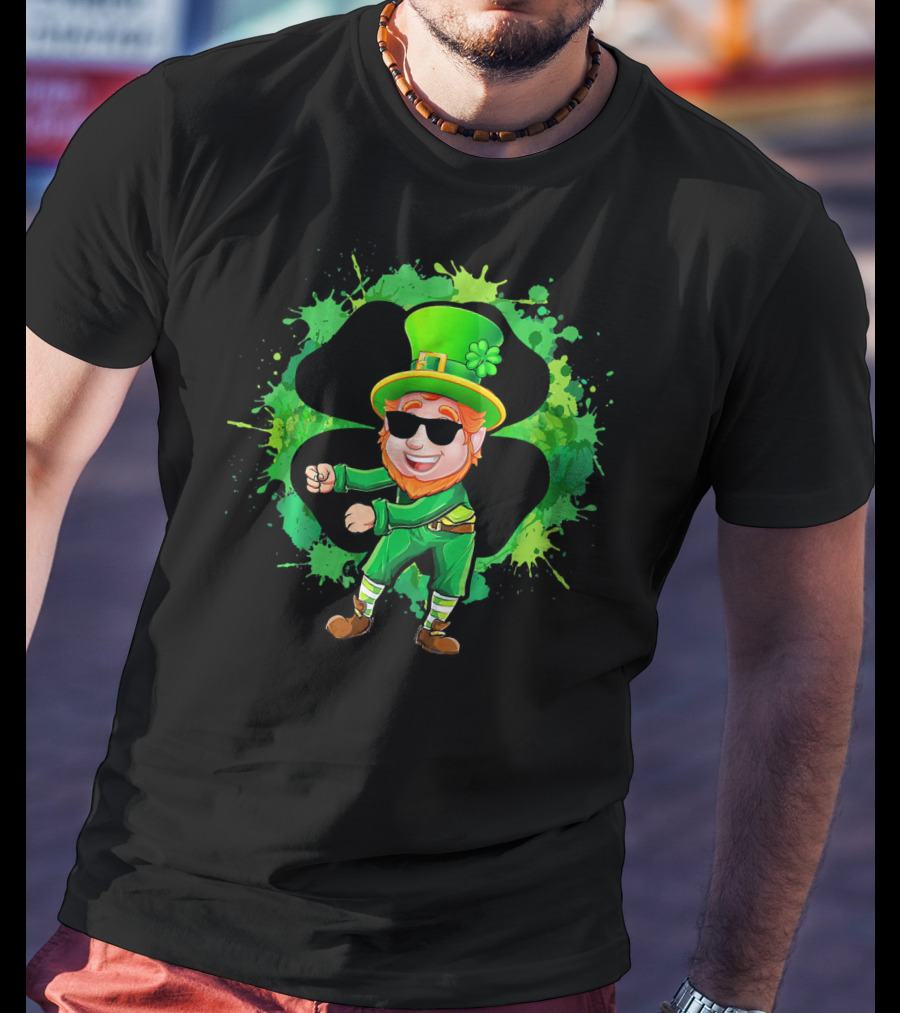 Flossing Leprechaun Funny Floss St Patrick's Day Shamrock Dance T-Shirt