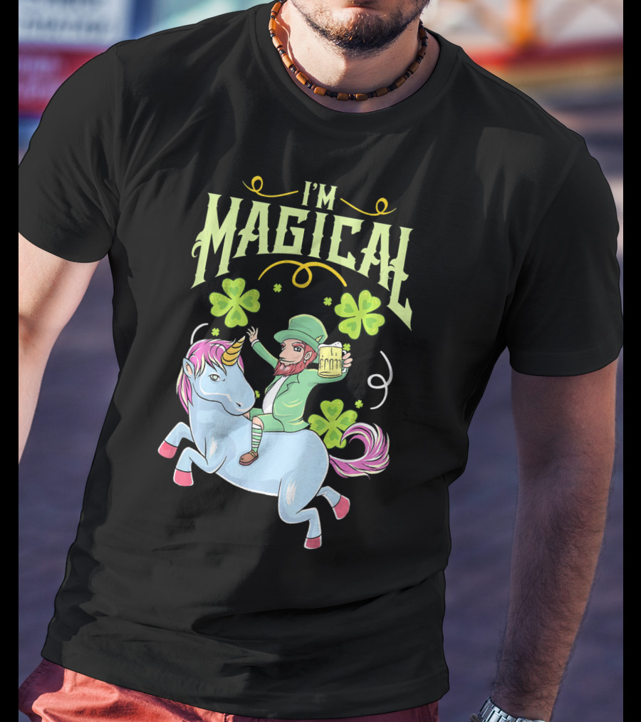 I'm Magical Leprechaun Riding Unicorn T-Shirt