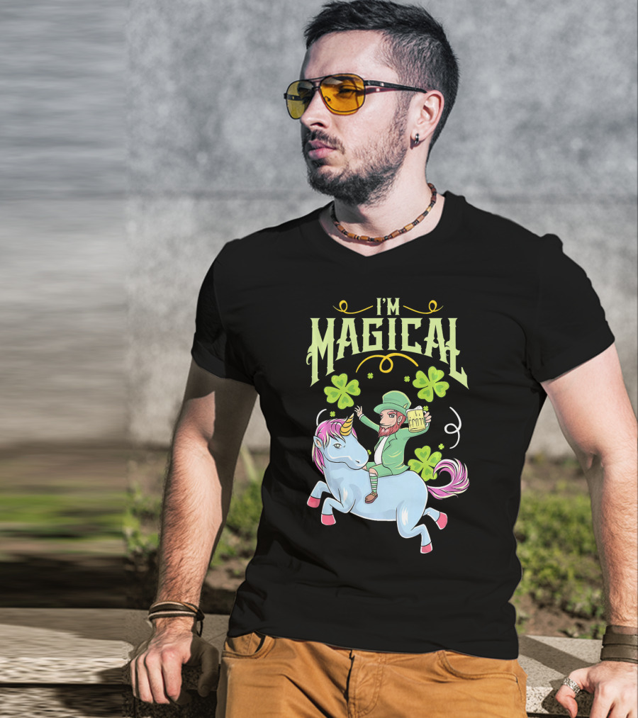 I'm Magical Leprechaun Riding Unicorn T-Shirt