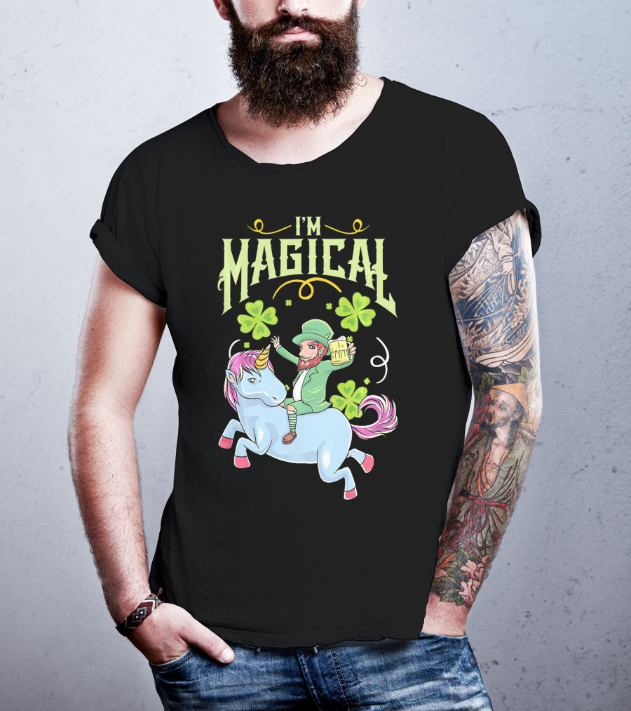I'm Magical Leprechaun Riding Unicorn T-Shirt