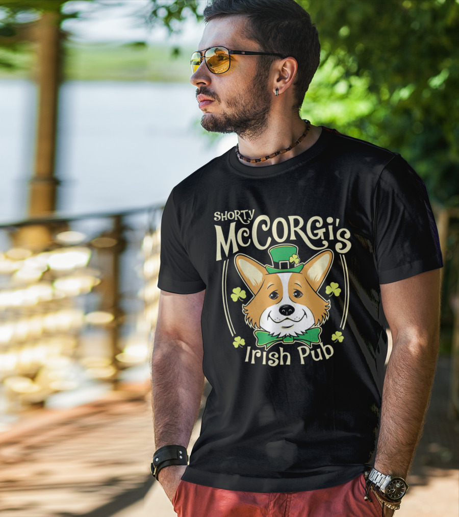 Shorty McCorgi's Irish Pub Corgi Shenanigans T-Shirt