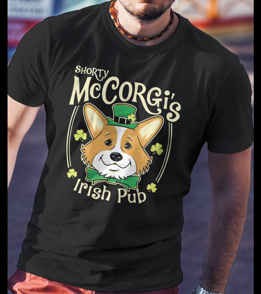 Shorty McCorgi's Irish Pub Corgi Shenanigans T-Shirt