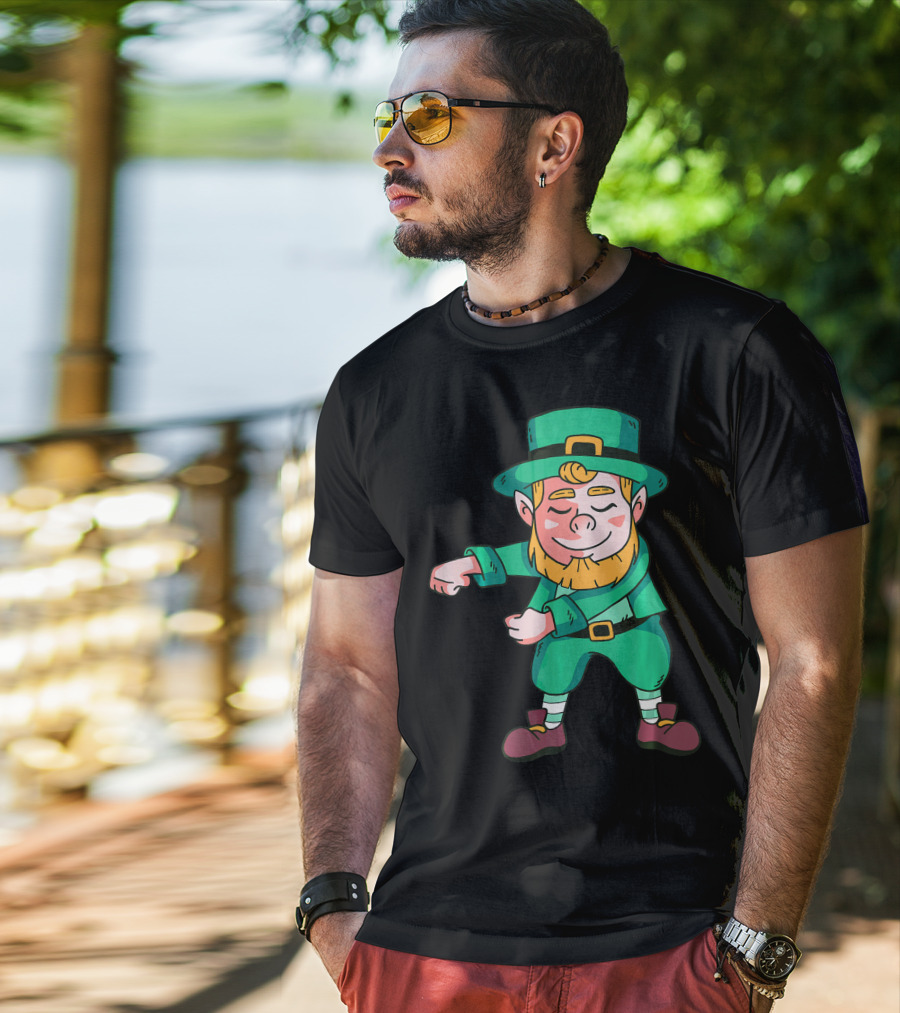 Flossing Leprechaun St. Patrick's Day Celebration Dance T-Shirt