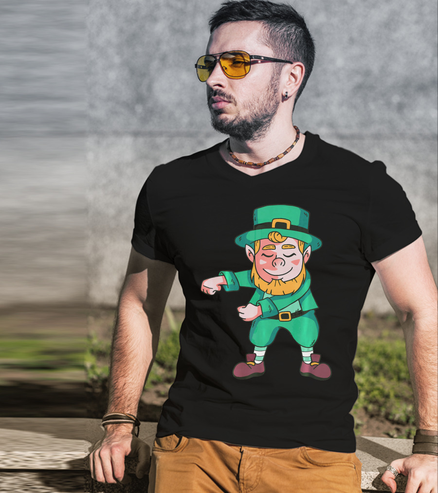 Flossing Leprechaun St. Patrick's Day Celebration Dance T-Shirt