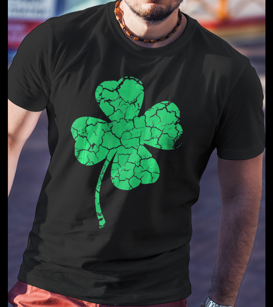Distressed Four Leaf Clover Lucky T-Shirt