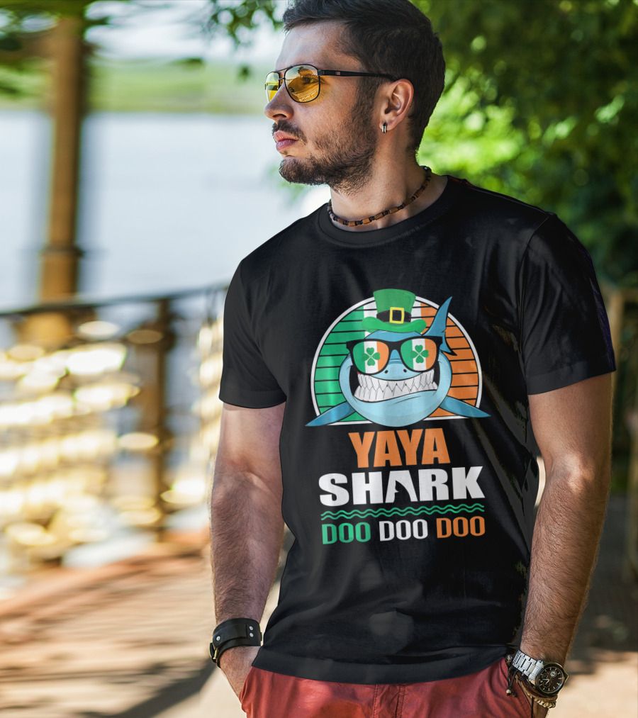 Yaya Shark St. Patrick Day Doo Doo Doo T-Shirt