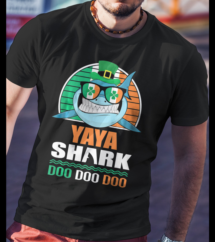 Yaya Shark St. Patrick Day Doo Doo Doo T-Shirt