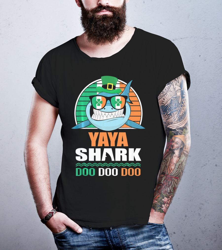 Yaya Shark St. Patrick Day Doo Doo Doo T-Shirt