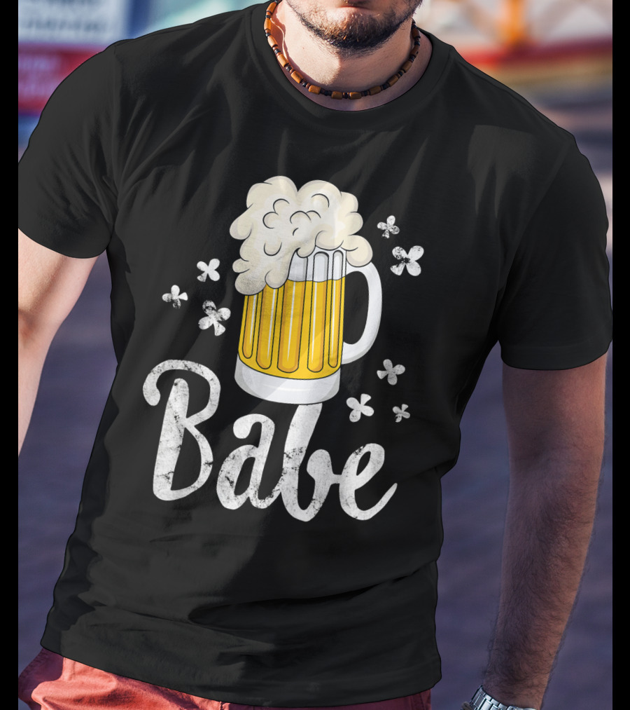 Beer Babe Mug Foam And Flowers T-Shirt