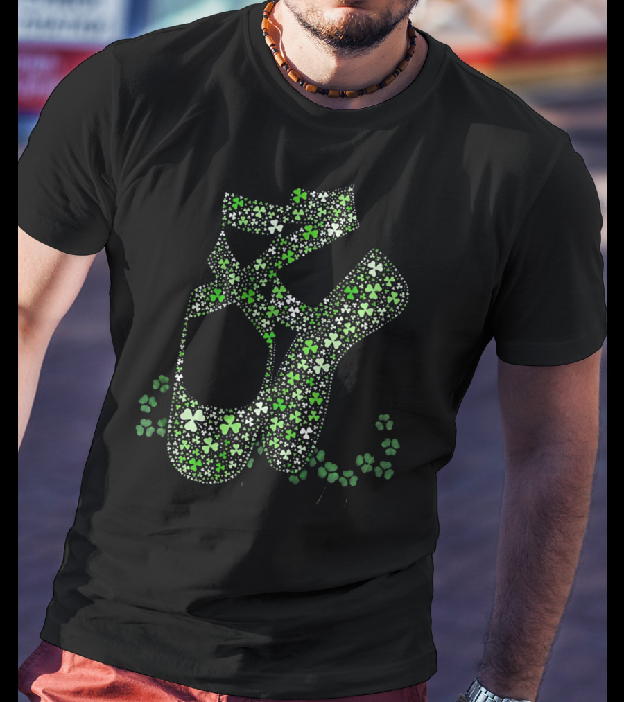 Irish Shamrock Ballet Shoes Ireland Clover T-Shirt