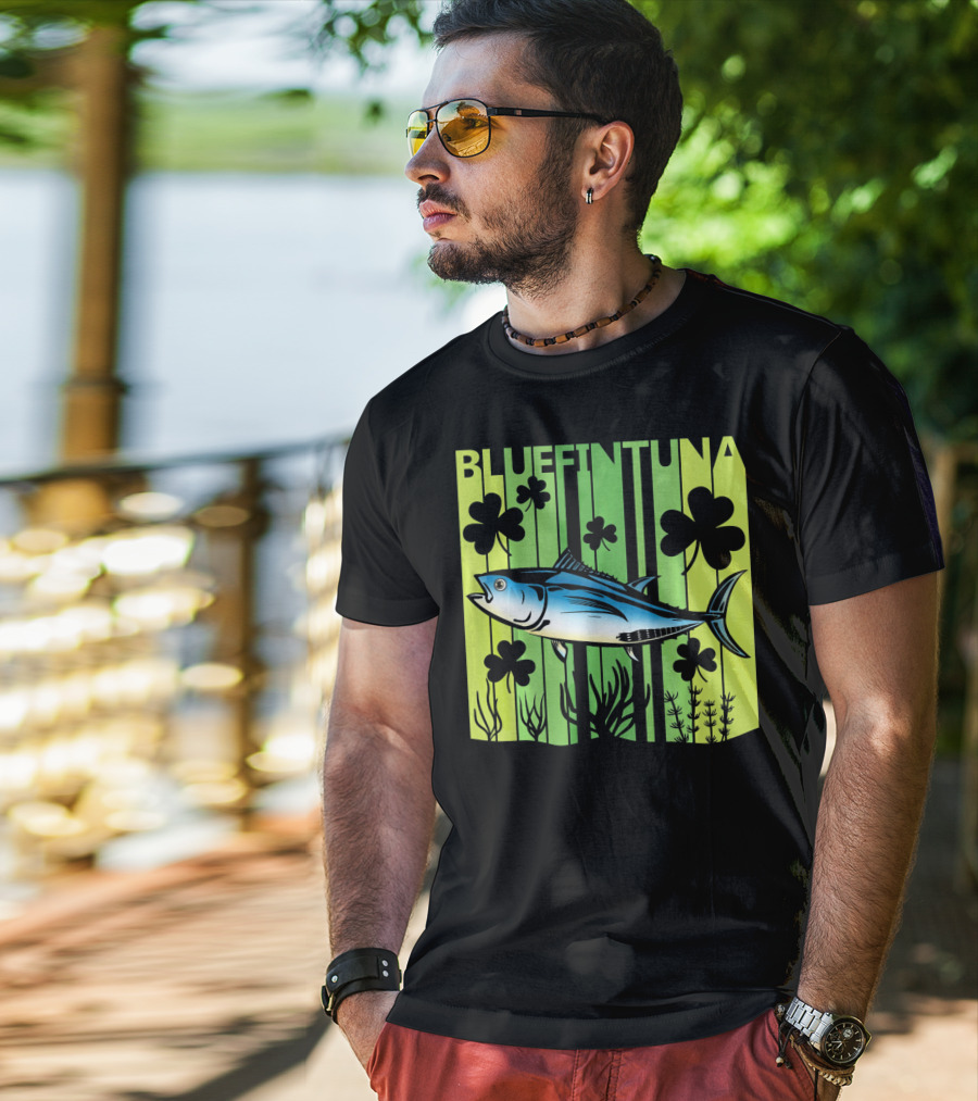 Bluefin Tuna Clover Luck T-Shirt