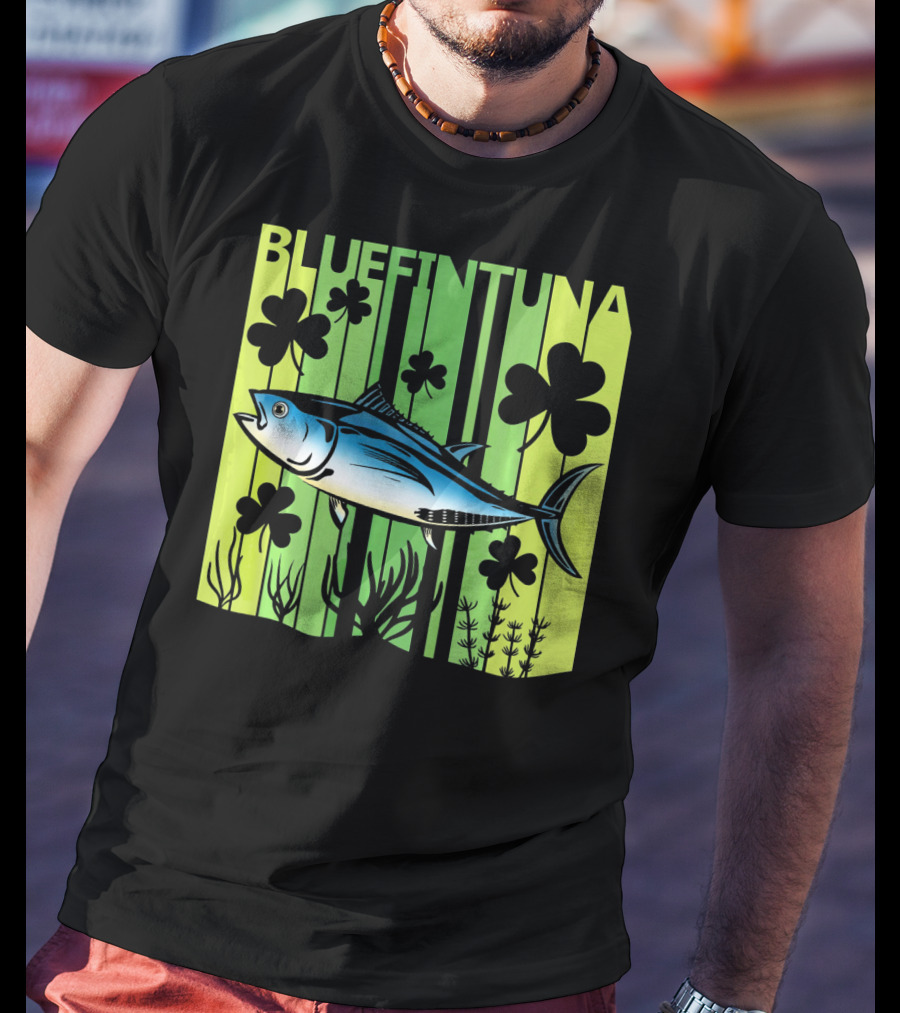 Bluefin Tuna Clover Luck T-Shirt