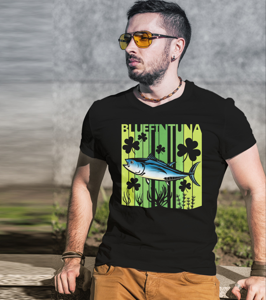 Bluefin Tuna Clover Luck T-Shirt