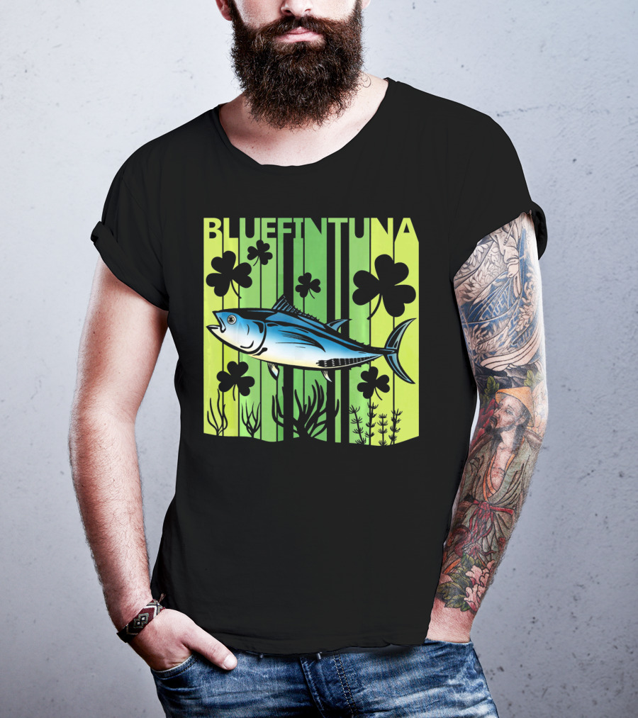 Bluefin Tuna Clover Luck T-Shirt