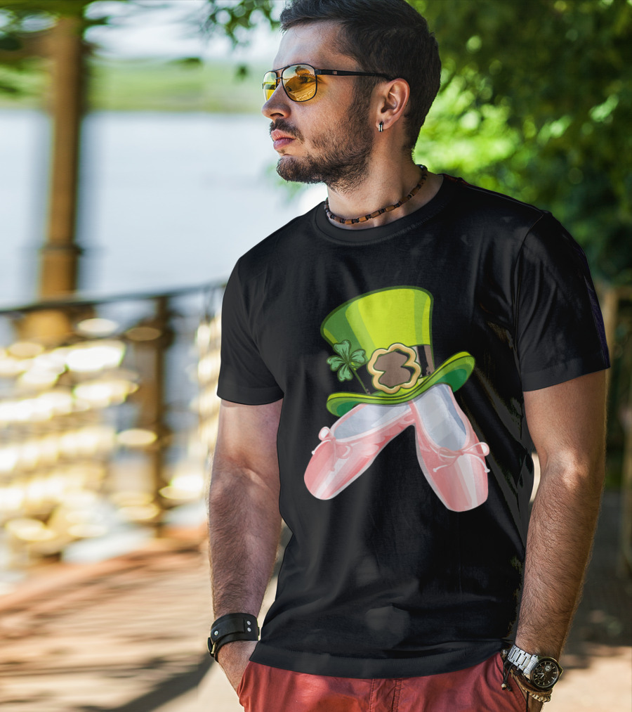 Leprechaun Ballet Shoes And Green Hat T-Shirt