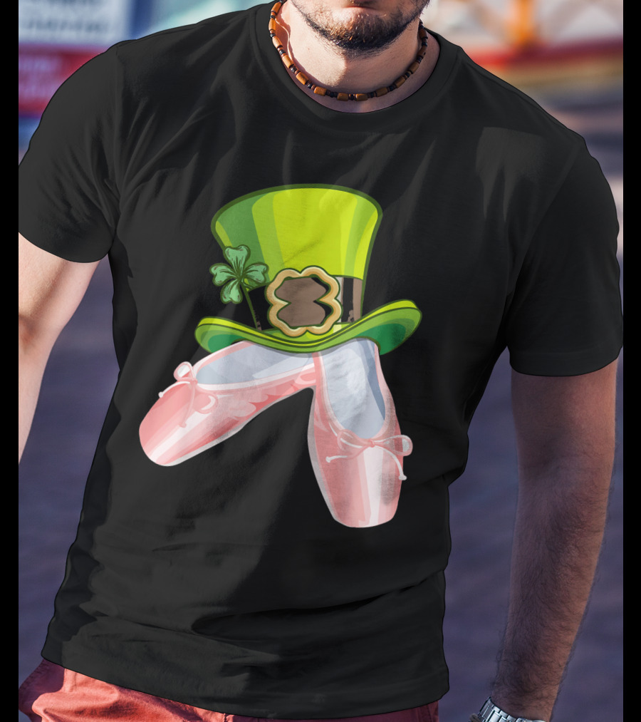 Leprechaun Ballet Shoes And Green Hat T-Shirt