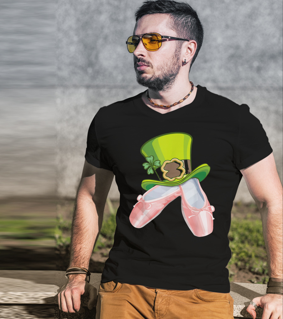 Leprechaun Ballet Shoes And Green Hat T-Shirt