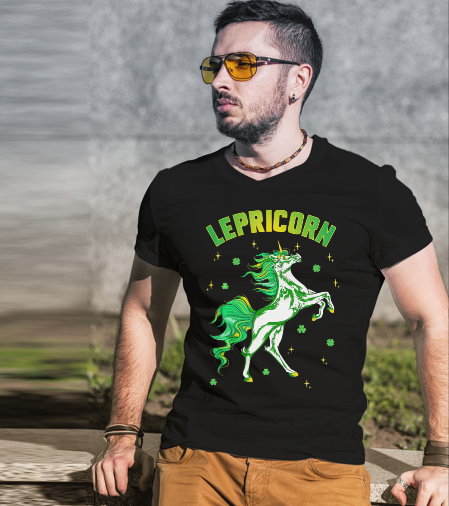 Lepricorn Unicorn St Patricks Day Girls T-Shirt