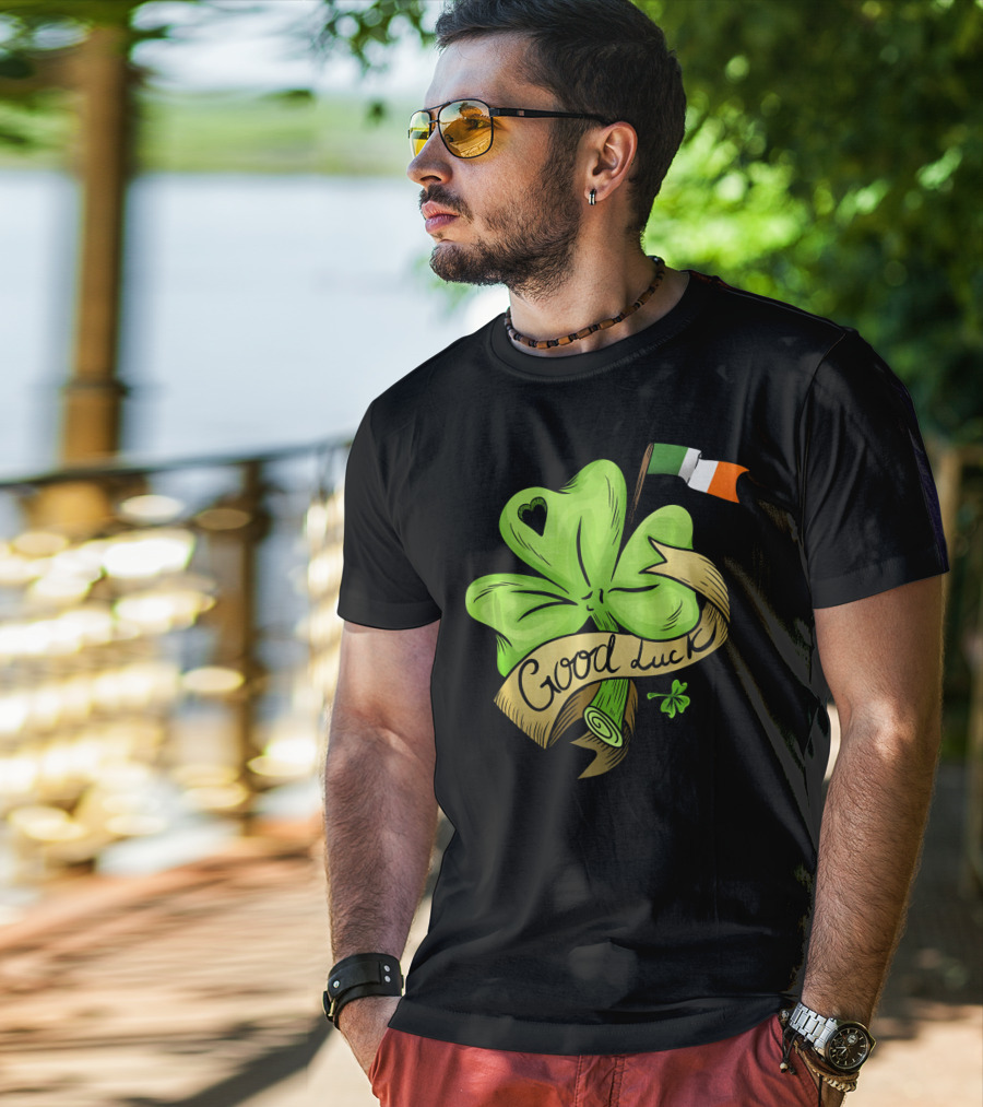 Good Luck Irish Flag Shamrock St. Patrick's T-Shirt